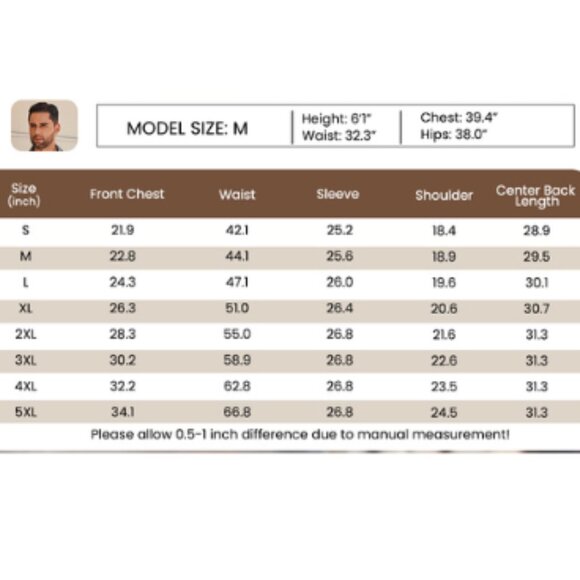 Men's Flannel Shirt Long Sleeve Plaid Casual Button Down Shirt with Pockets - Picture 7 of 7